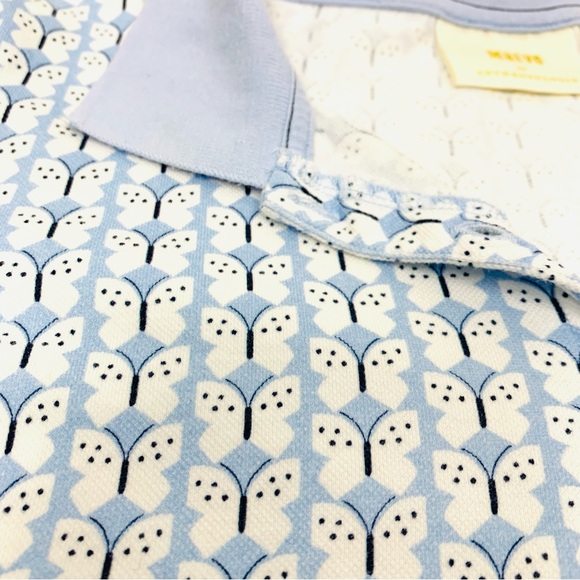 Maeve Anthropologie Women S Short Sleeve Polo Butterflies Pique Cotton Stretch - Picture 4 of 11